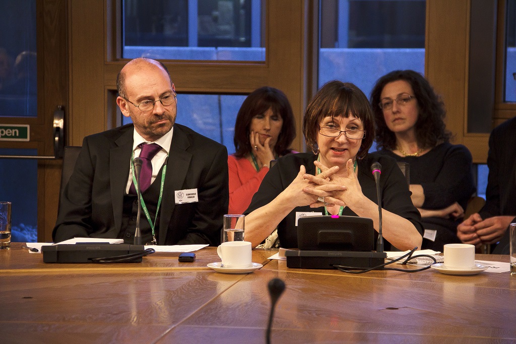 BBC journalist Giancarlo Rinaldi; Playwright Ann Marie Di Mambro