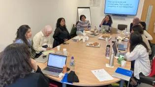 Workshop participants in discussion.