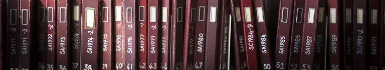 Photo of records from the School of Scottish Studies Archives