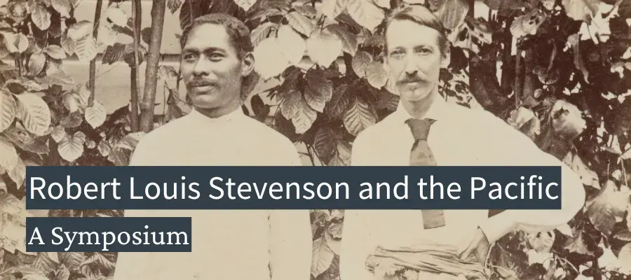 a sepia photo on Samoa of Tuimaleali’ifano Si’u & Robert Louis Stevenson