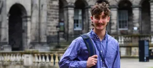 Matt O'Malley in the Old College Quad