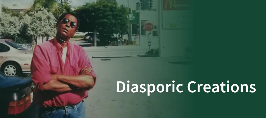 A man in a pink shirt & sunglasses tilting chin towards camera with arms crossed leaning against a car and event title overlaid