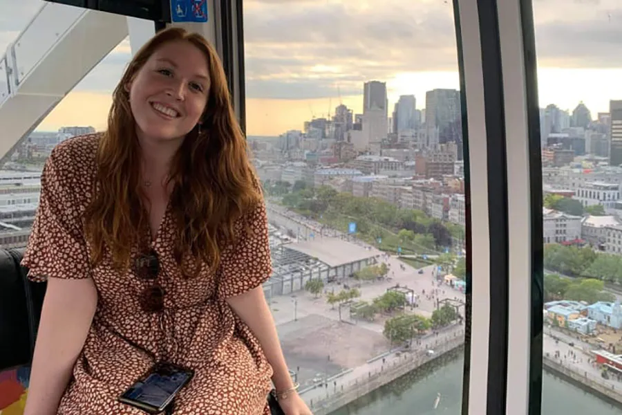 Photo of a student on La Grande Roue de Montréal 