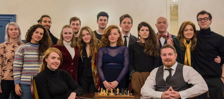 The cast and crew of Lose Like a Human