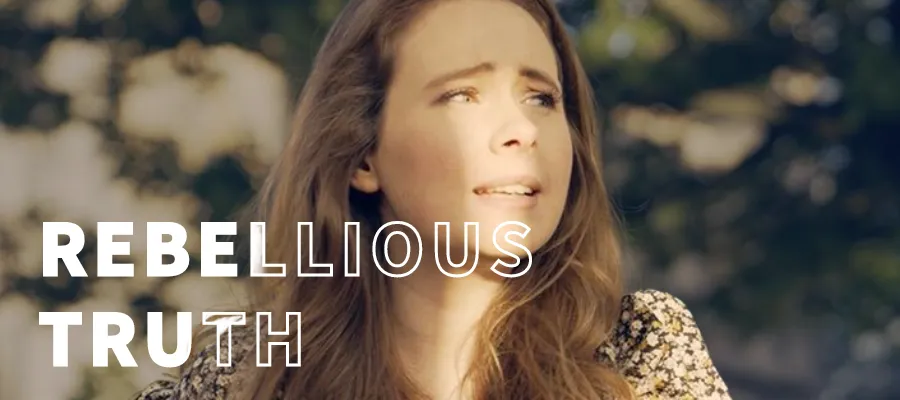 Image of Mischa Macpherson with text reading Rebellious Truth