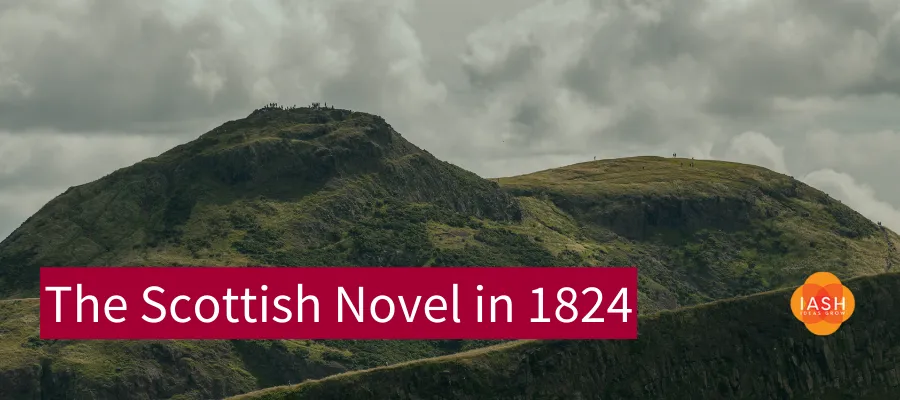 a photo of Arthur's Seat on a cloudy day with event title and IASH logo overlaid