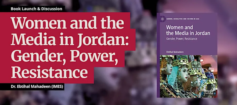 Event title with the book cover to the right