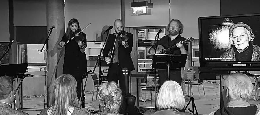 Lori Watson, Mike Vass and Steve Byrne performing