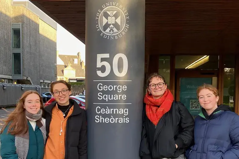 Students outside George Square