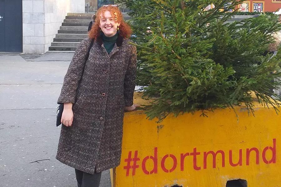 Rosie at Christmas in Dortmund