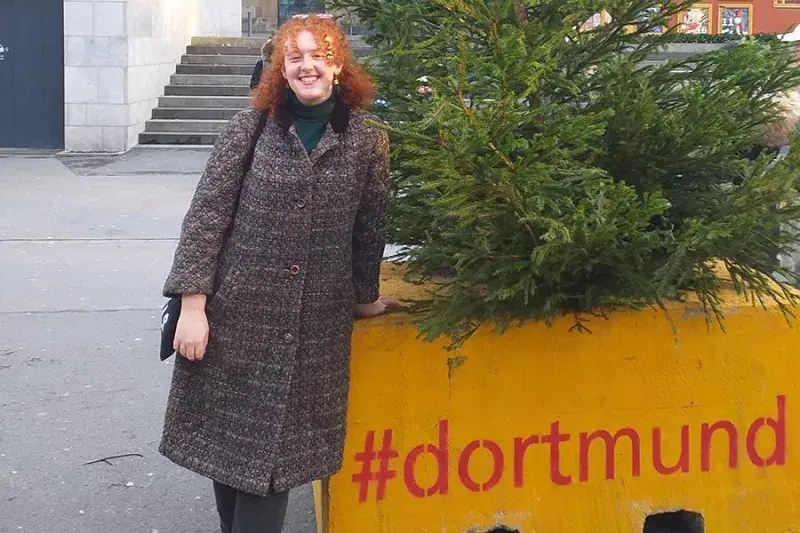 Rosie at Christmas in Dortmund