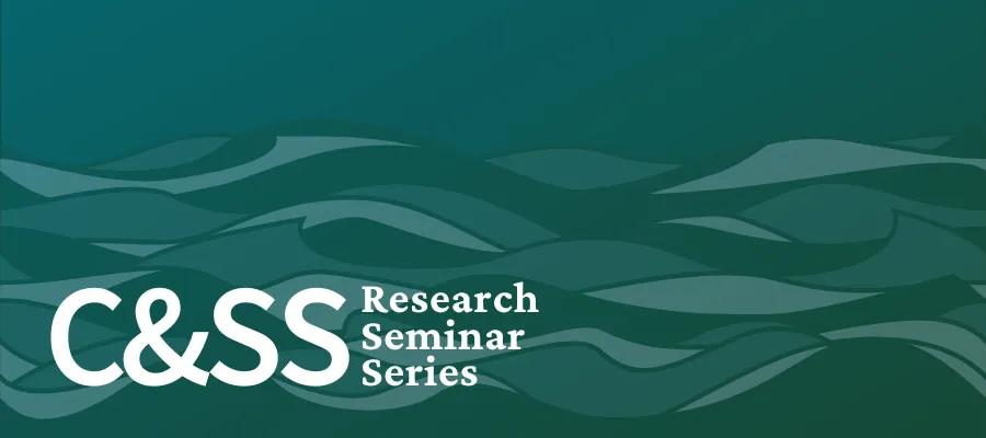 a dark green background with a graphic evoking waves and Series title overlaid