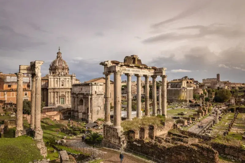 Ruins of the Roman Forum in Rome