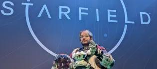 Man in costume from video game Starfield