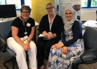 Nadin Akta with colleagues from the Department for Work and Pensions