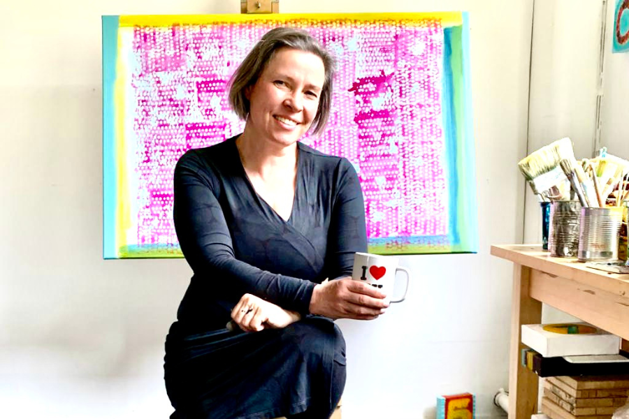 Anke-Beate Stahl in her studio