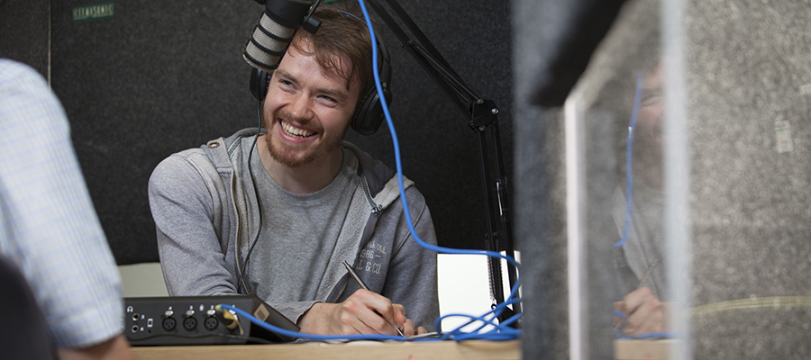 Photo of a recording booth