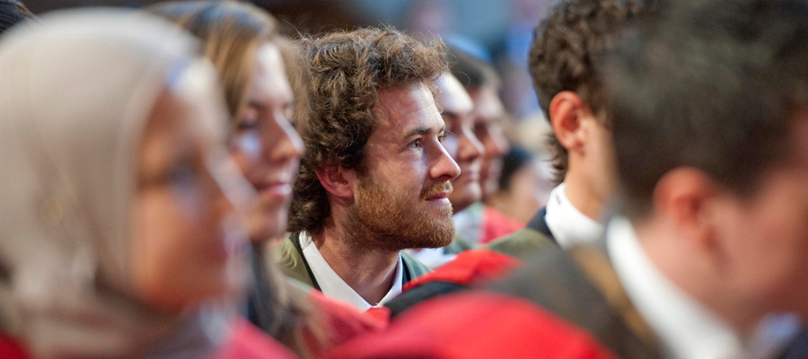 Students in a graduation ceremony