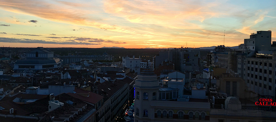 Sunset over Madrid