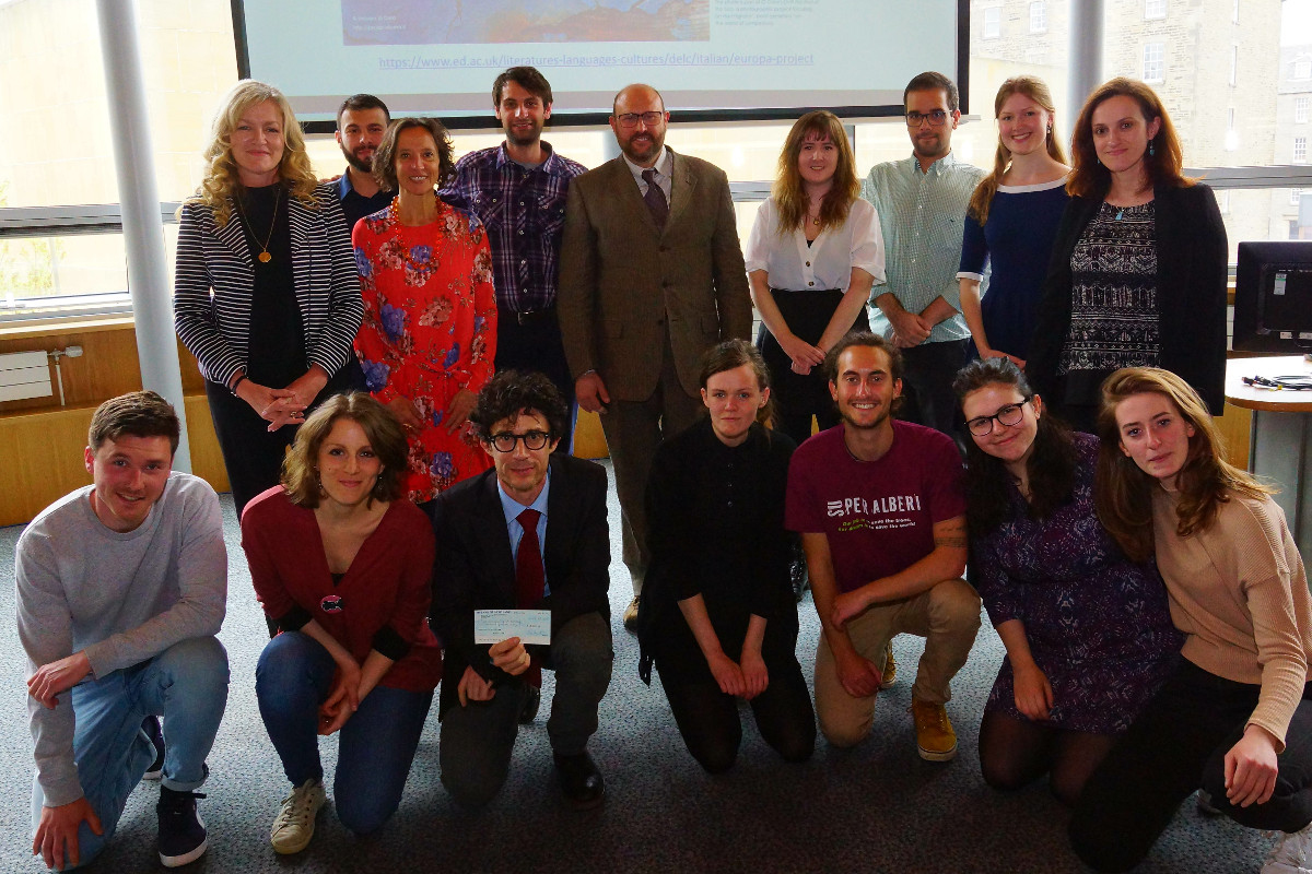 Staff and students of the Europa project at the award ceremony