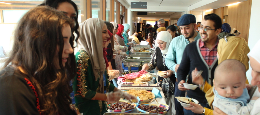 Food tasting at the Edinburgh Arab Festival