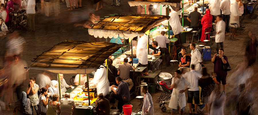 Photo of a street market