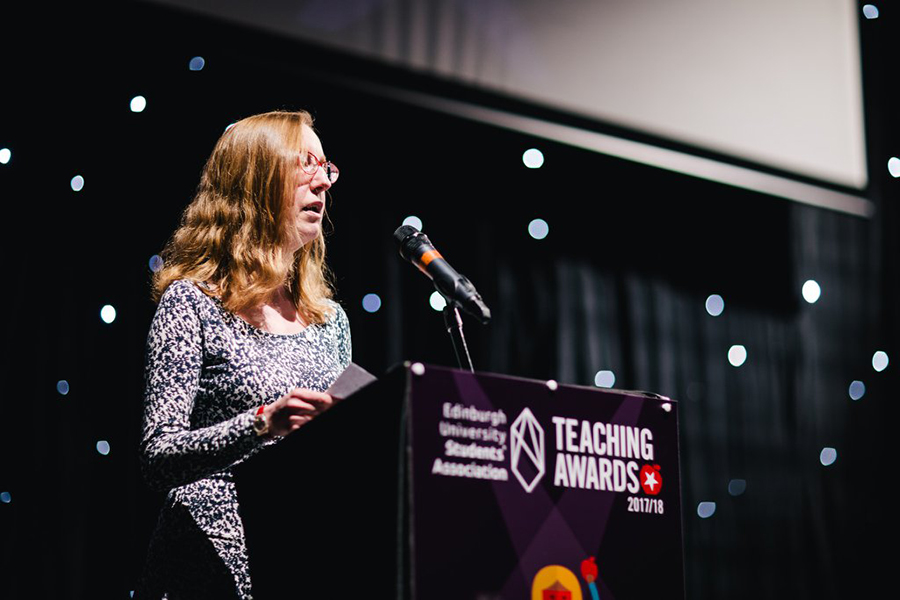 Photo of Katherine receiving her award