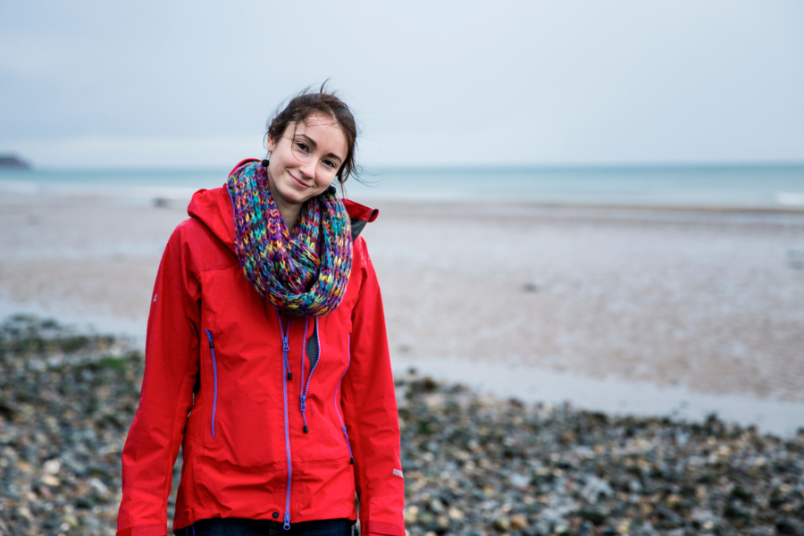 Natalie on a beach