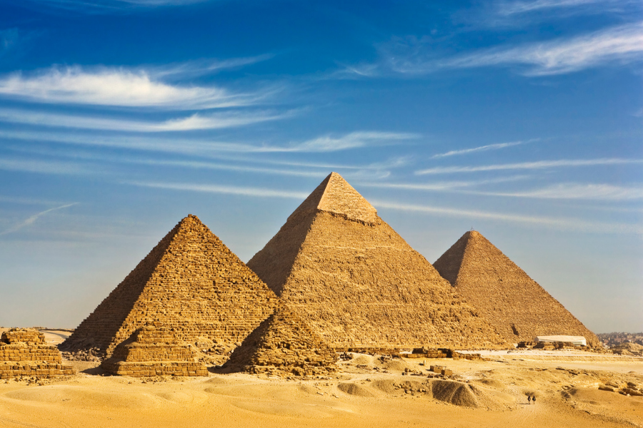 Pyramids of Giza in Egypt 