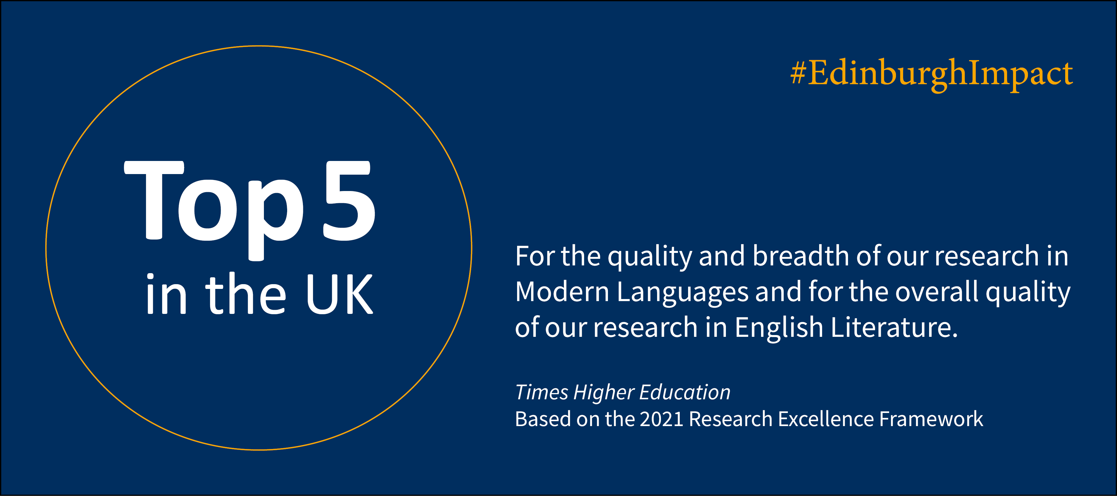 Graphic saying Top 5 in the UK for the quality and breadth of our research