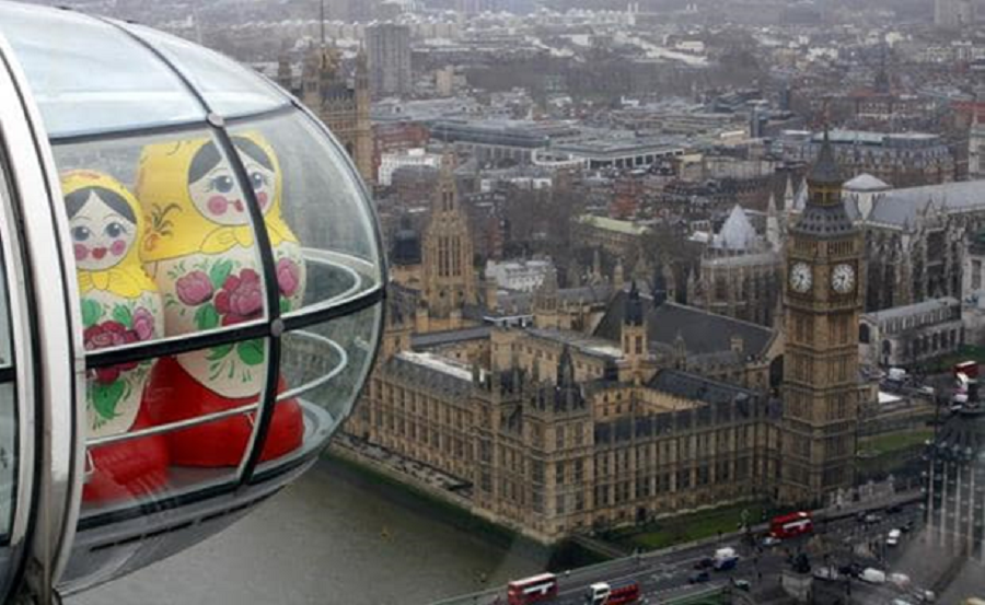 Russian matryoshka dolls on the London eye